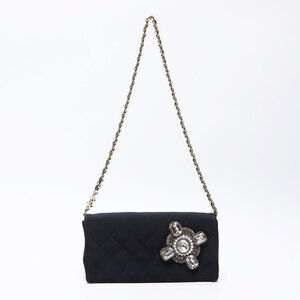 CHANEL Black Pearl Logo Bag